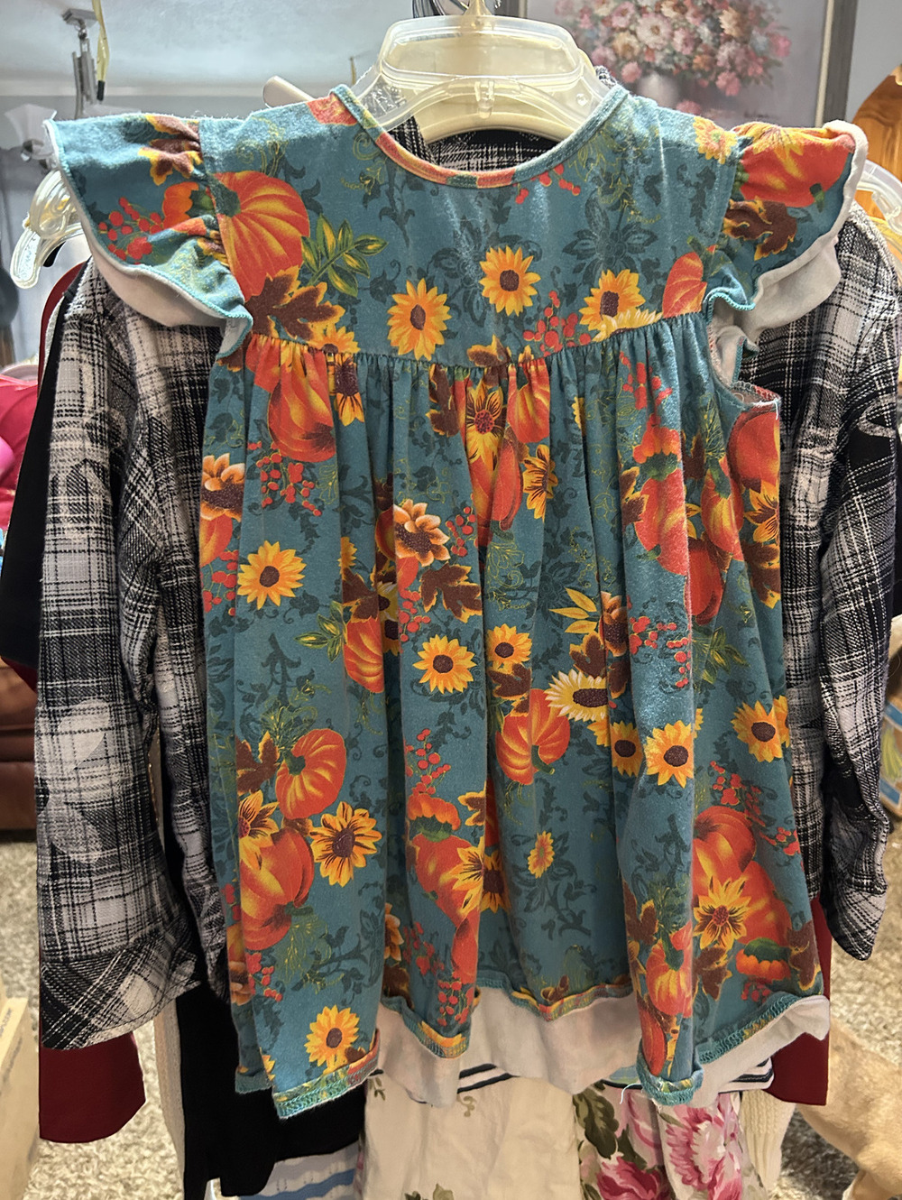 Carter's Baby Girl Floral Fall Dress Size 6T
